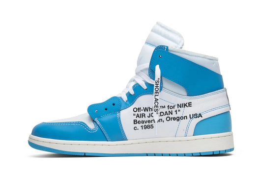 Jordan Air Jordan 1 Off-White UNC High Top Sneaker – Blue/White AQ0818-148