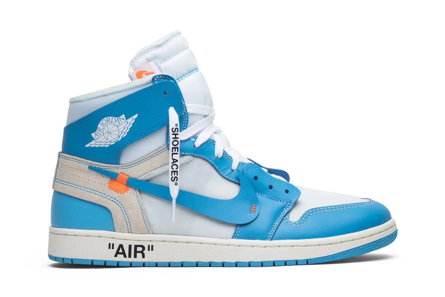 Jordan Air Jordan 1 Off-White UNC High Top Sneaker – Blue/White AQ0818-148